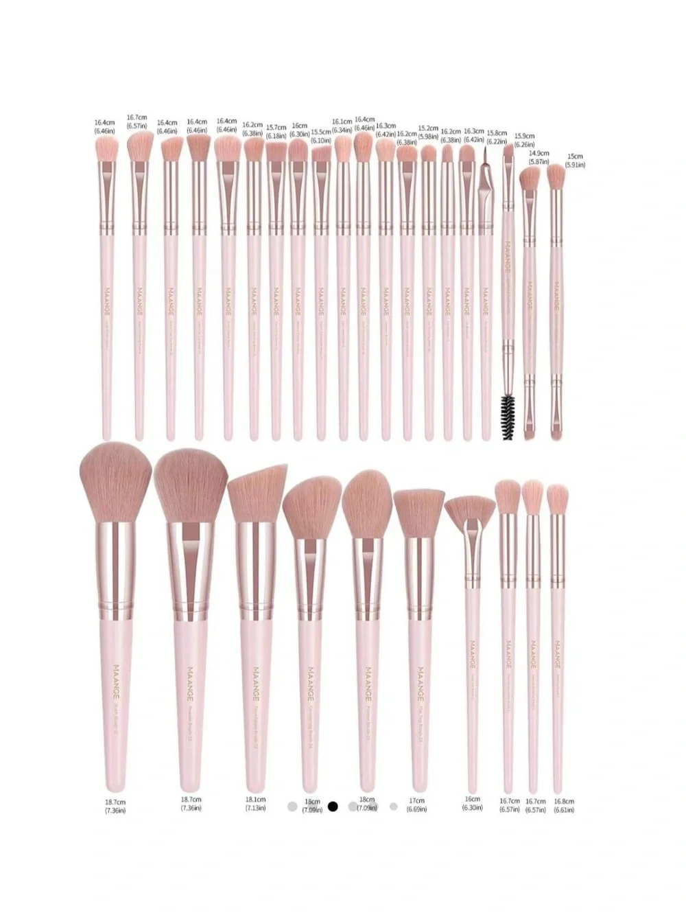 32-Piece Pink Makeup Brush and Sponge Set with Travel Case